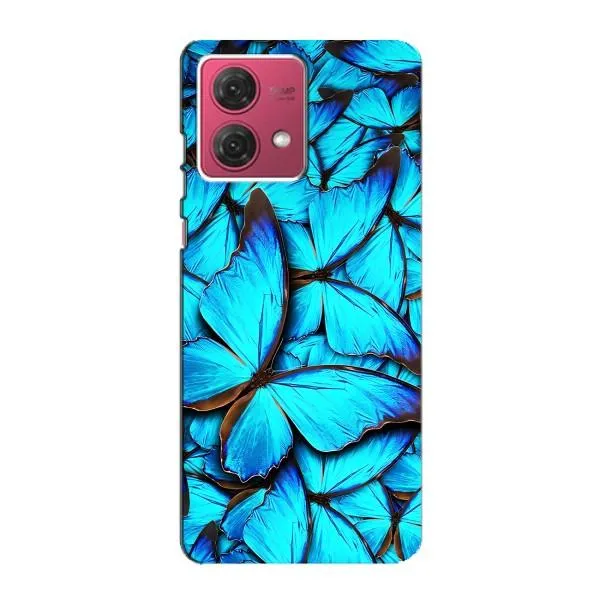 Чехол с принтом «Синие бабочки» для Motorola MOTO G84