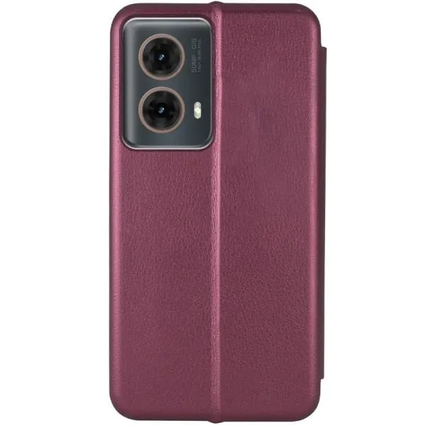 Кожаный чехол-книжка Classy для Motorola Moto G85 — Бордовый — фото 2 Кожаный чехол-книжка Classy для Motorola Moto G85 — Бордовый — фото 2