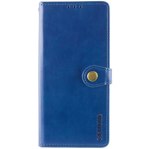 Кожаный чехол-книжка GETMAN Gallant (PU) для Motorola Moto G85 — Синий — фото 1