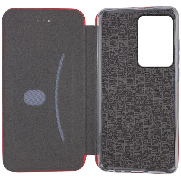Кожаный чехол-книжка Classy для Motorola Moto G85 — Красный — фото 3