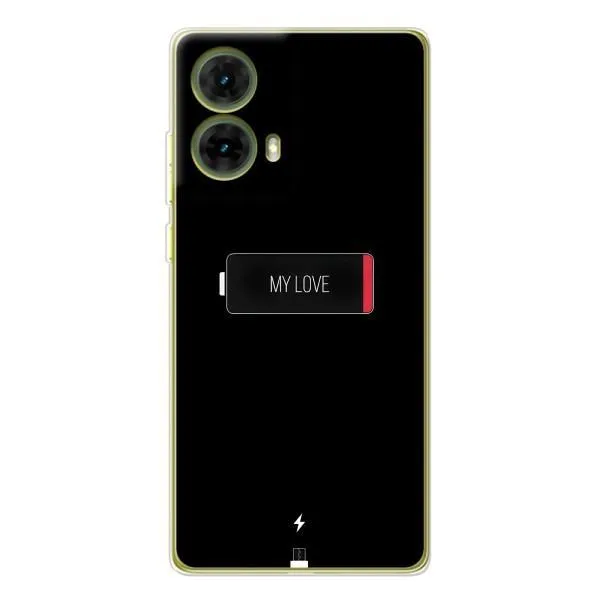 Чехол с принтом «Love battery» для Motorola MOTO G85