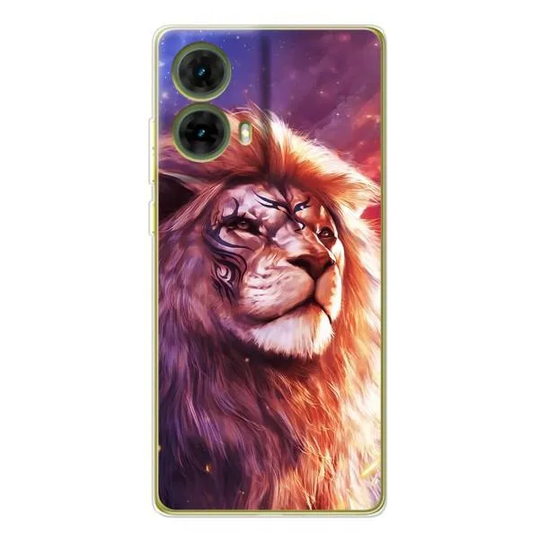 Чехол с принтом «Красочный Лев» для Motorola MOTO G85