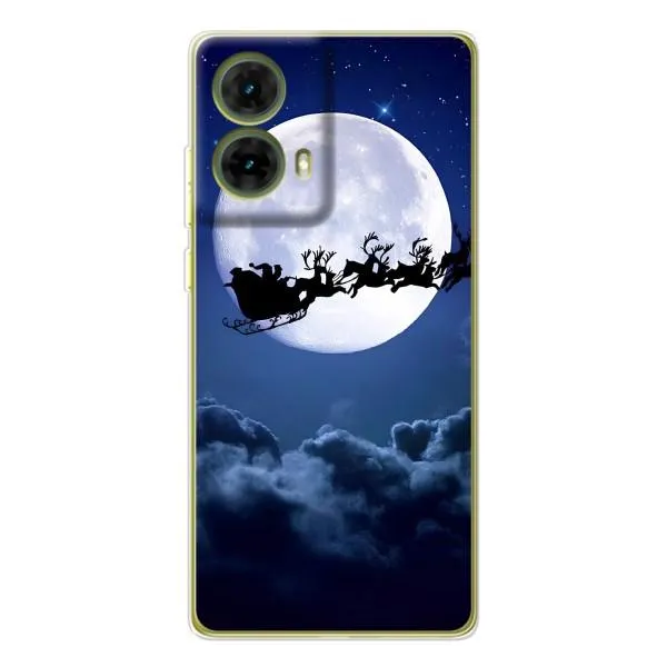 Чехол с принтом «Санта - луна» для Motorola MOTO G85