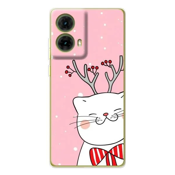 Чехол с принтом «Зимний кот» для Motorola MOTO G85