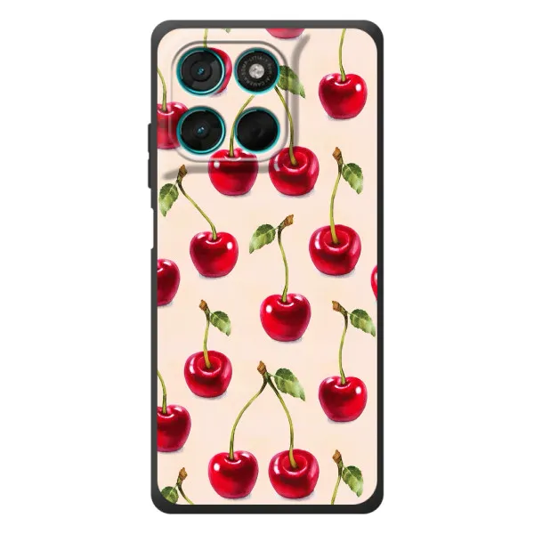 Чехол с принтом «Вишня» для Motorola MOTO G86 Power