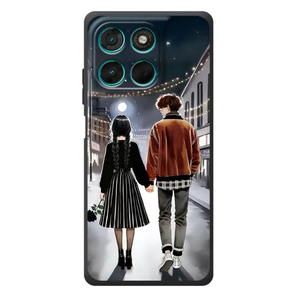 Чохол з принтом «Венздей та Тайлер» для Motorola MOTO G86 Power
