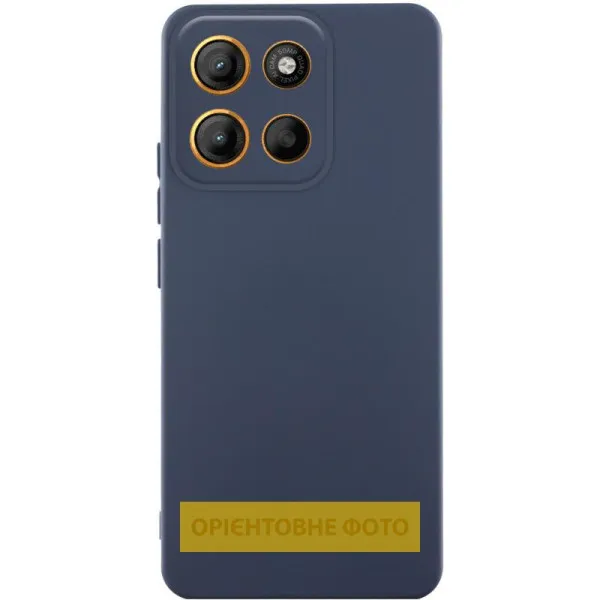 Чехол Silicone Cover Ummi Lakshmi Full Camera (AA) для Motorola Moto G86 5G — Синий