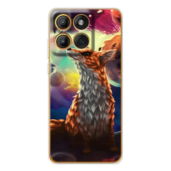 Чехол с принтом «Лисица в космосе» для Motorola MOTO G86
