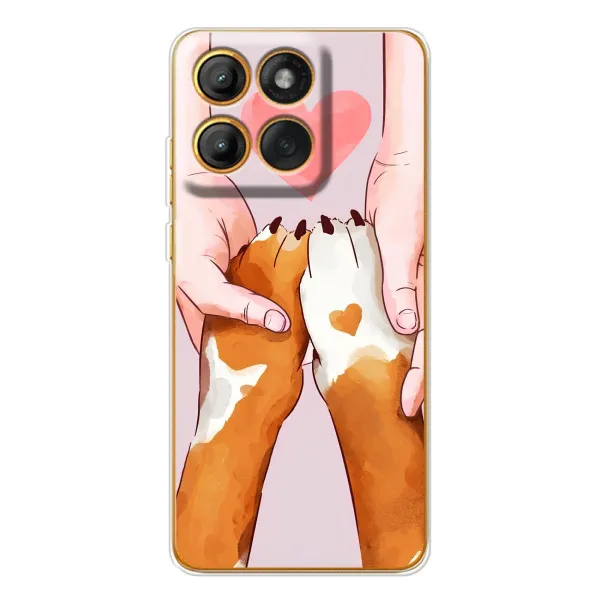 Чехол с принтом «Любовь к собакам» для Motorola MOTO G86