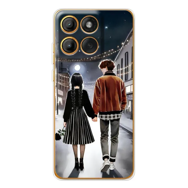 Чехол с принтом «Уэнздей и Тайлер» для Motorola MOTO G86