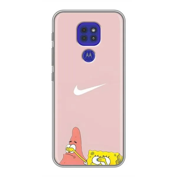 Чехол с принтом «Патрик и Губка» для Motorola MOTO G9 Play