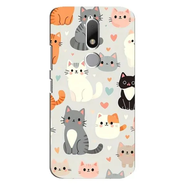 Чехол с принтом «Коллаж котов» для Motorola Moto M