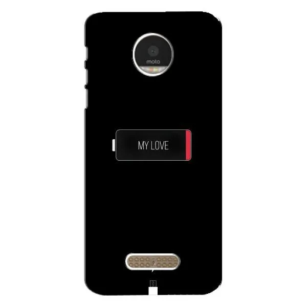 Чехол с принтом «Love battery» для Motorola MOTO Z Play