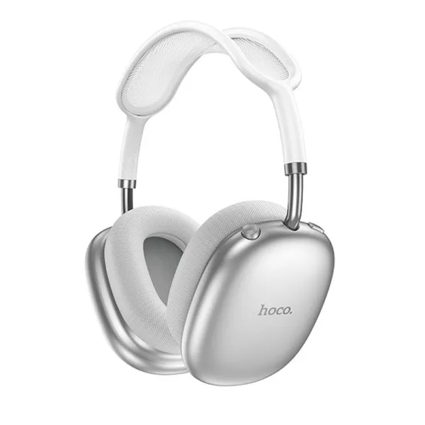 Накладные беспроводные наушники Hoco W55 Plus Happiness ANC noise reduction — Серебряный — фото 1