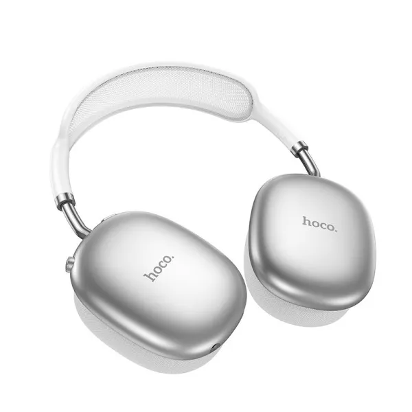 Накладные беспроводные наушники Hoco W55 Plus Happiness ANC noise reduction — Серебряный — фото 2