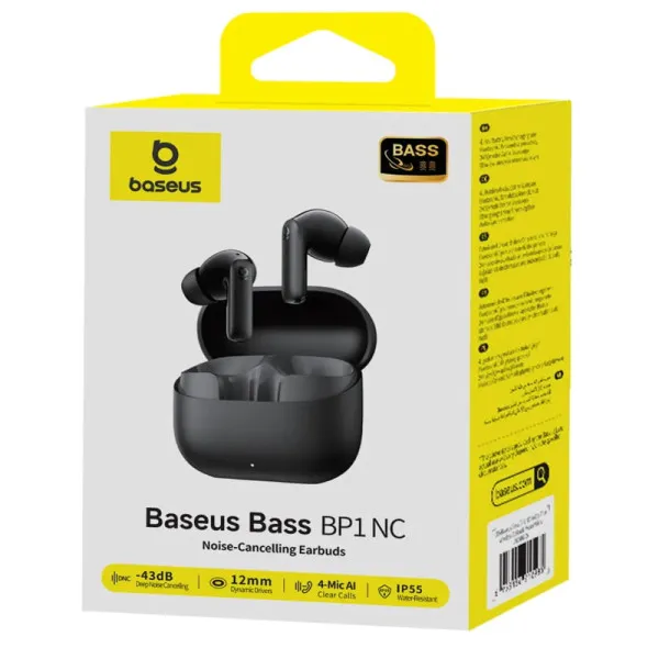Бездротові TWS навушники Baseus Bass BP1 ANC+ENC (A00107) — Чорний — фото 5