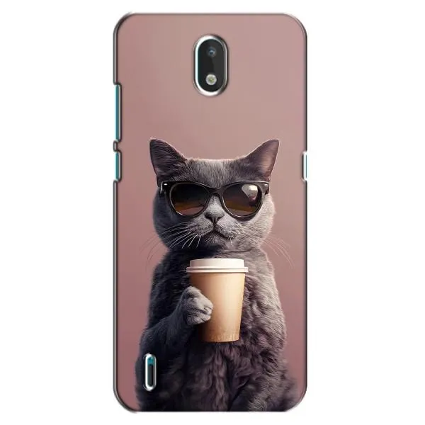 Чехол с принтом «Кот с кофе» для Nokia 1.3