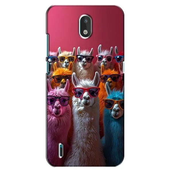 Чехол с принтом «Ламы в очках» для Nokia 1.3