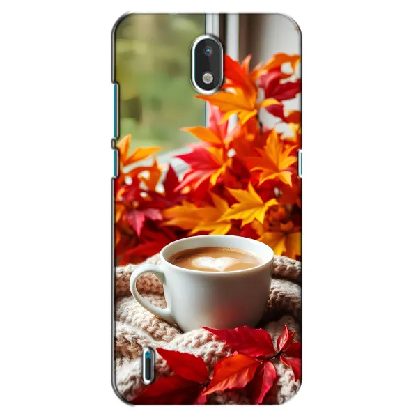 Чехол с принтом «Кофе и листья» для Nokia 1.3 Чехол с принтом «Кофе и листья» для Nokia 1.3