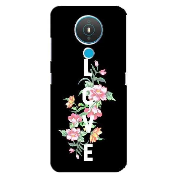 Чехол с принтом «Цветы LOVE» для Nokia 1.4 Чехол с принтом «Цветы LOVE» для Nokia 1.4