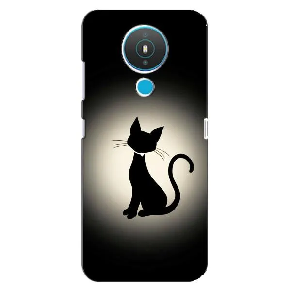 Чехол с принтом «Силуэт котика» для Nokia 1.4