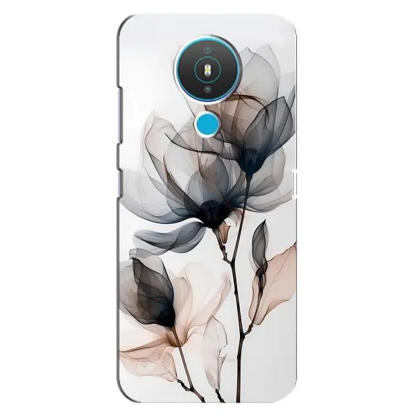 Чехол с принтом «Цветы на белом» для Nokia 1.4