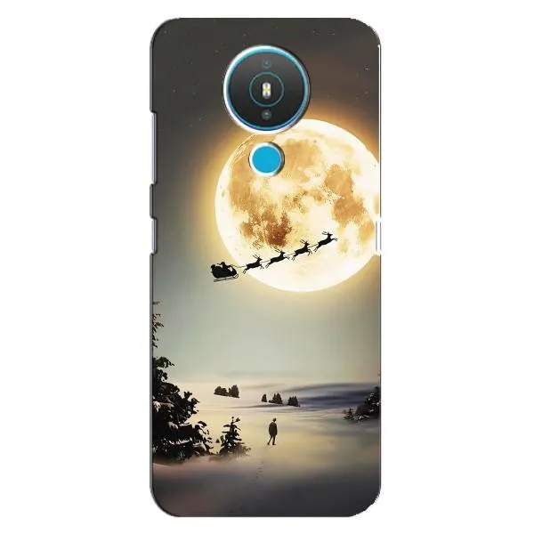 Чехол с принтом «Санта на луне» для Nokia 1.4