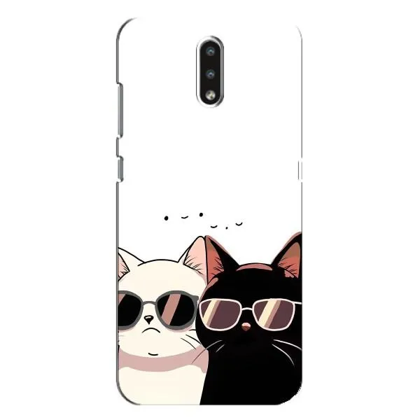 Чехол с принтом «Коты в очках» для Nokia 2.3