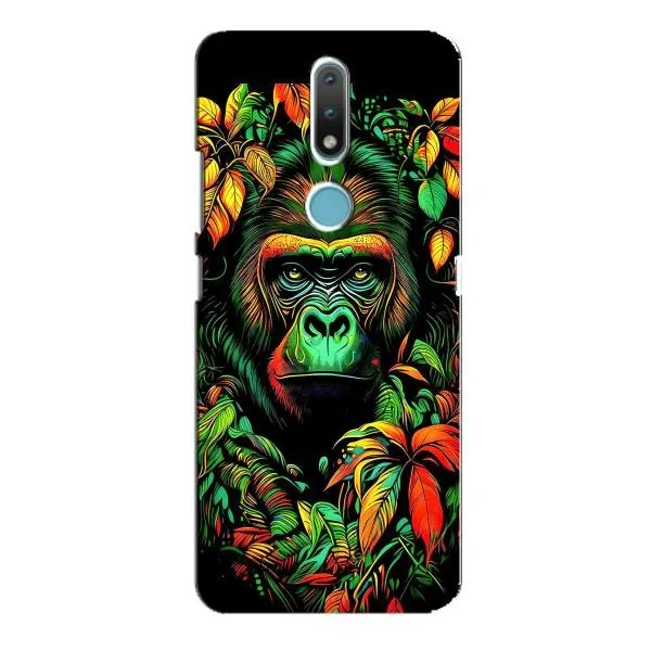 Чохол з принтом «Мавпа в квітах» для Nokia 2.4