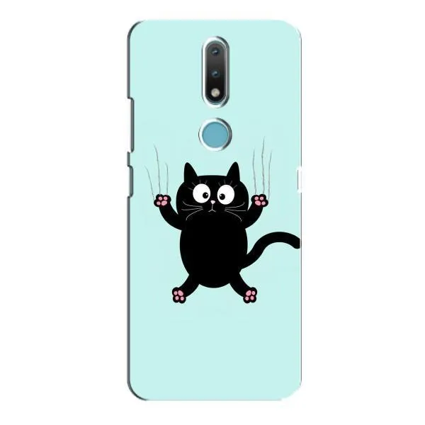 Чехол с принтом «Падающий кот» для Nokia 2.4 Чехол с принтом «Падающий кот» для Nokia 2.4