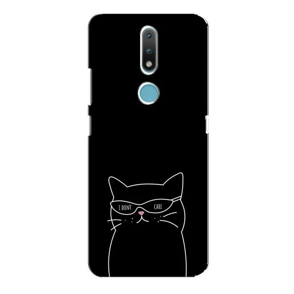Чехол с принтом «Равнодушный кот» для Nokia 2.4