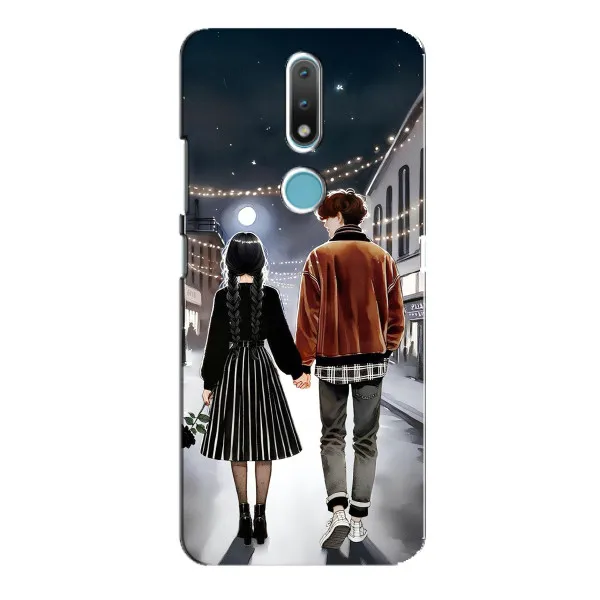 Чохол з принтом «Венздей та Тайлер» для Nokia 2.4
