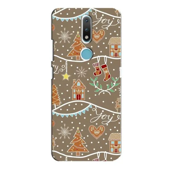 Чехол с принтом «Новогодние пряники» для Nokia 2.4