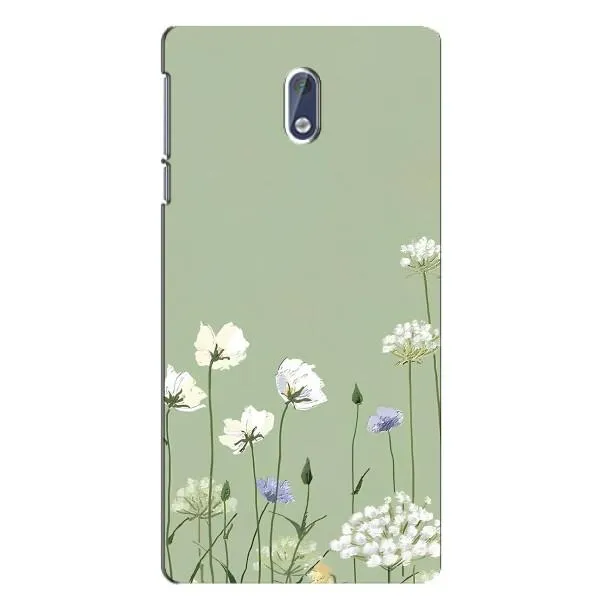 Чехол с принтом «Цветы на зеленом» для Nokia 3.1