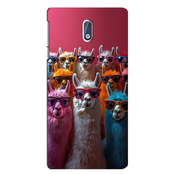 Чехол с принтом «Ламы в очках» для Nokia 3.1