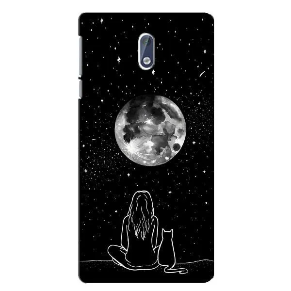 Чехол с принтом «Девушка с котом» для Nokia 3