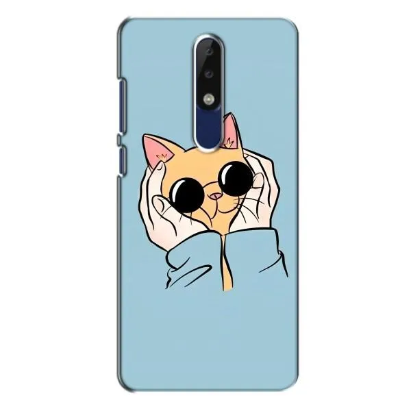 Чехол с принтом «Котик в очках» для Nokia 5.1 Plus (X5)