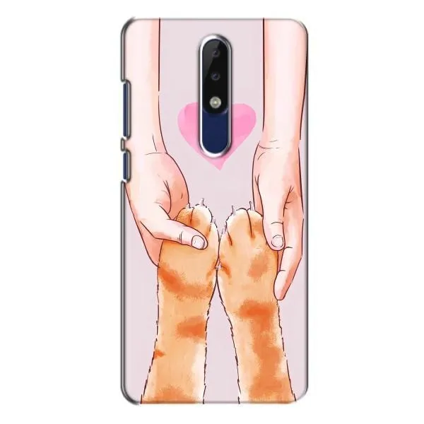 Чехол с принтом «Любовь к котикам» для Nokia 5.1 Plus (X5)