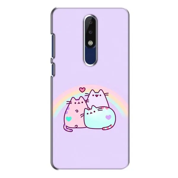 Чехол с принтом «Радужные котики» для Nokia 5.1 Plus (X5)