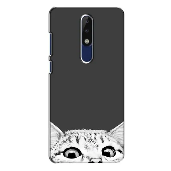 Чехол с принтом «Выглядывает кот» для Nokia 5.1 Plus (X5)