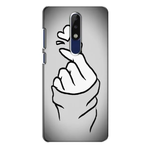 Чехол с принтом «Значок Love» для Nokia 5.1 Plus (X5)