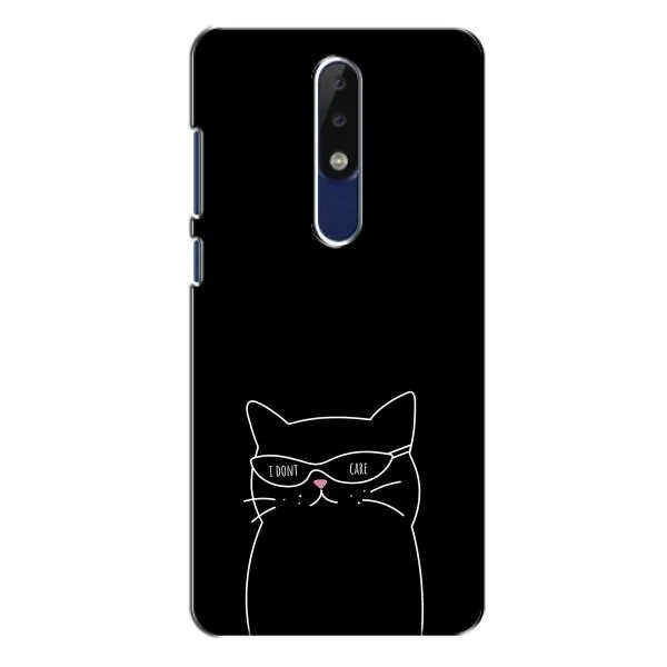 Чехол с принтом «Равнодушный кот» для Nokia 5.1 Plus (X5)