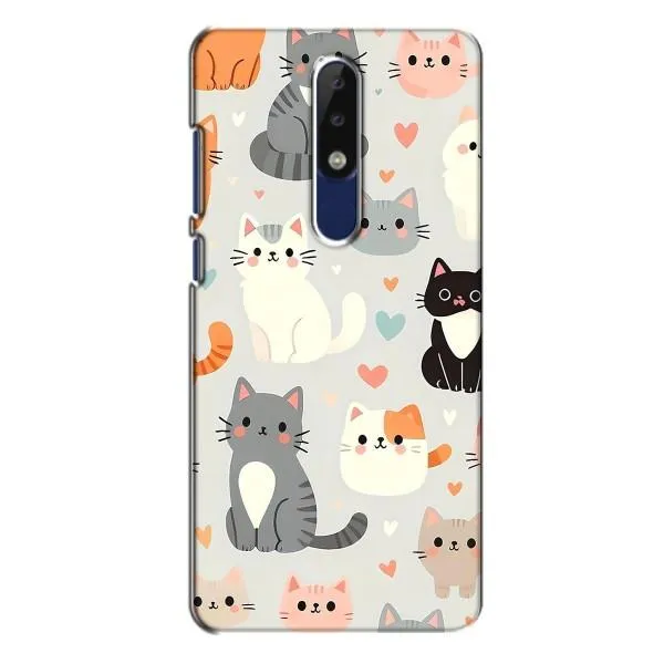 Чехол с принтом «Коллаж котов» для Nokia 5.1 Plus (X5)