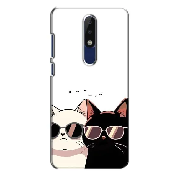 Чехол с принтом «Коты в очках» для Nokia 5.1 Plus (X5)