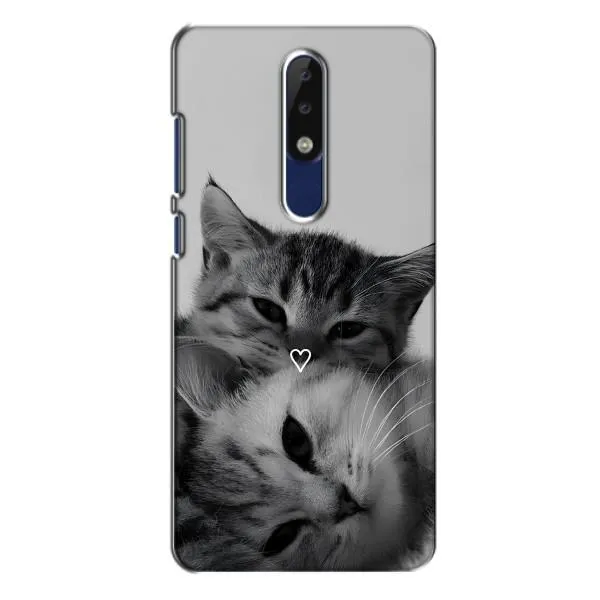 Чехол с принтом «Пара котов» для Nokia 5.1 Plus (X5)