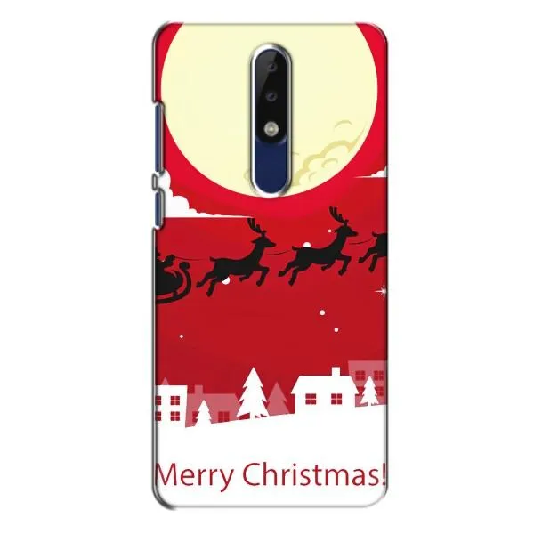 Чохол з принтом «Санта з оленями» для Nokia 5.1 Plus (X5)