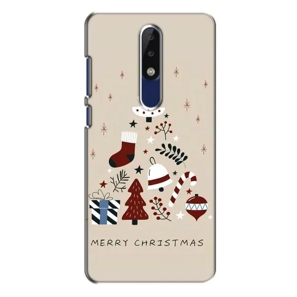 Чехол с принтом «Merry Christmas» для Nokia 5.1 Plus (X5) Чехол с принтом «Merry Christmas» для Nokia 5.1 Plus (X5)