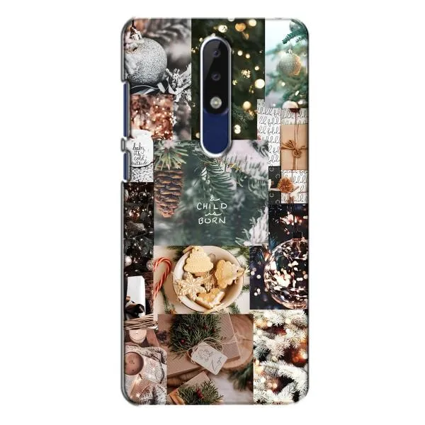 Чехол с принтом «Рождественский коллаж» для Nokia 5.1 Plus (X5) Чехол с принтом «Рождественский коллаж» для Nokia 5.1 Plus (X5)