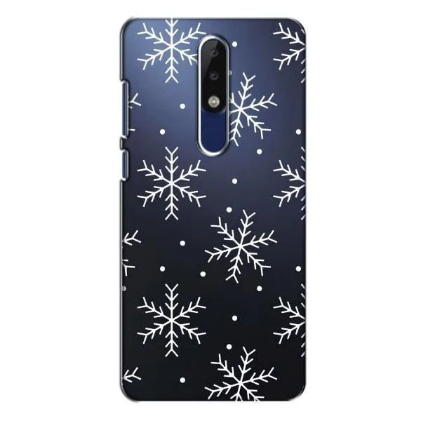 Чохол з принтом «Білі сніжинки» для Nokia 5.1 Plus (X5)