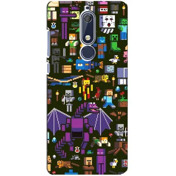 Чехол с принтом «Коллаж Майнкрафт» для Nokia 5.1 (2018) Чехол с принтом «Коллаж Майнкрафт» для Nokia 5.1 (2018)